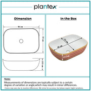 Plantex Ceramic Washbasin for Bathroom/Table Top Wash Basin/Countertop Vessel Sink Basin - Indo-European Collection - (NC-104,18 x 13 x 5 Inch)
