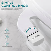 Plantex Bidet Attachment for Toilet/Non-Electric Toilet Bidet/Dual Nozzle Front & Rear Wash/Self-Cleaning Nozzle/Adjustable Water Pressure/Bidet Spray for Toilet - White