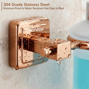 Plantex 304 Grade Stainless Steel Liquid Soap Dispenser for Kitchen/Soap Dispenser Wall Mount for Bathroom Accessories- Decan (Rose Gold)
