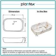 Plantex Tabletop Wash Basin for Bathroom/Designer Ceramic Basin/Rectangle Countertop Wash Basin/Home/Office (22 x 14 x 5 Inch)
