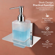 Plantex 304 Grade Stainless Steel Liquid 1 Ml Soap Dispenser/Shampoo Dispenser/Hand Wash Dispenser/Bathroom Accessories-Iris(Chrome)