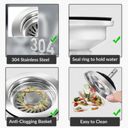Plantex Coupling for Kitchen Sink/304 Grade Stainless Steel Waste Coupling/Round Shape Coupling - Pack of 1 (Chrome Finish)