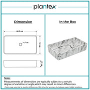 Plantex Table Top Marble Finish Basin/Ceramic Washbasin for Bathroom/Countertop Wash Basin for Home/hotel/Restaurant (24 x 13 x 5 Inch)