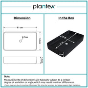 Plantex Black Tabletop Basin for Bathroom/Countertop Wash Basin/Ceramic Bathroom Basin/Washbasin for Restaurant/Hotel (Matt Black Finish - 24 x 13 x 5 Inch)