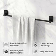 Plantex 304 Garde Stainless Steel 24 inch Towel Bar for Bathroom/Towel Stand/Single Towel Rod/Bathroom Accessories - Darcy (Black)
