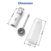 Plantex Portable Bidet for Travel/Rechargeable Travel Bidet Spray for Toilet/450ML Detachable Bottle/2 Pressure Modes, IPX7 Waterproof Electric Jet Spray for Women, Men & Baby (White)
