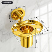 Plantex J4 Stainless Steel Toothbrush Holder for Bathroom/Toothbrush Stand for Bathroom/Tumbler Holder/Bathroom Accessories (PVD Gold Finish) Onix
