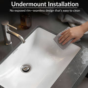 Plantex Basin for Bathroom/Under Mount Ceramic Wash Basin/Washbasin for Home/Hotel (Steve - 20x15.5x6 Inch)