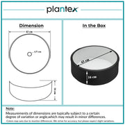 Plantex Round Ceramic Table Top Wash Basin/Designer Counertop Washbasin/Vessel Sink for Bathroom/Home/Restaurant (White & Black-17 x 17 x 6 Inch)