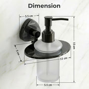 Plantex J4 Stainless Steel Liquid Soap Dispenser/Shampoo Dispenser for Wash Basin/Hand Wash Dispenser Wall Mounted/Bathroom Accessories (PVD Black Finish) Angel