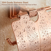 Plantex 304 Grade Stainless Steel Toilet Paper Holder/Stand for Toilet Paper Roll/Tissue Paper Holder - Decan (Rose Gold)