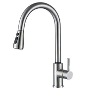 Plantex Designer 304 Stainless Steel Kitchen Faucet with 360° Swivel Spout/Single Handle Pull Out Kitchen Faucet-(Matt)