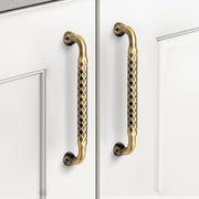 Plantex Cabinet Handle/Kitchen Cabinet Door Handle/Wardrobe/160 mm Cupboard Handle/Door Pull-Push Handle for Home/Office - Pack of 2 (Brass Antique)