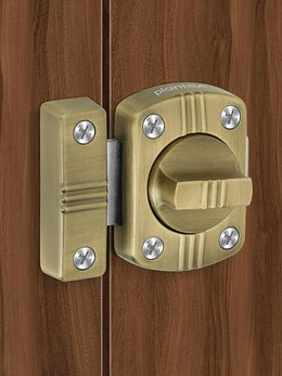Plantex Bathroom Door Latch/Baby Latch for Bathroom/Latch Lock for Main Door/Door Stopper/Latch for Door Chitkani-Pack of 1 (Brass Antique)