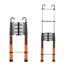 Plantex 15.7 feet (4.8m) Telescopic Ladder/Durable Steps/Collapsible Ladder for Home or Outdoor Work/Aluminium Telescopic Ladder - (Orange)