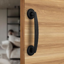 Plantex 10 Inch Main Door Handle for Wooden Doors - Pull-Push Handle Accessories (Pack of 1, Black)