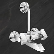 Plantex Brass Wall Mixer for Bathroom with L-Bend Connector for Overhead Shower/Mixer Tap/Wall Mixer for Bathroom 2 in 1 with 7-Year Manufacturer's Warranty- (Pri-318-Chrome)