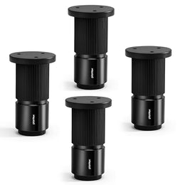 Plantex 3 Inch Sofa Leg for Bed Furniture/Aluminium Sofa Leg for Table/Support Legs/Furniture Leg - Pair of 2 (4 Piece) (DTS-77, Black)