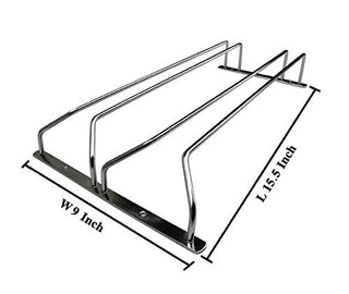 Plantex Wine Glass Rack/Holder Upside Down Glass Hanging Organizer/Glass Hanging Stand for Pubs/Kitchen/Bars (Double Line / 16 x 9 Inches)