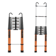 Plantex 18.04 feet (5.5m) Telescopic Ladder/Durable Steps/Collapsible Ladder for Home or Outdoor Work/Aluminium Telescopic Ladder - (Orange)