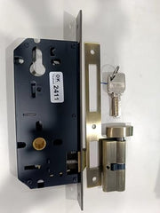 Plantex Mortise Door Lock Set with Brass Cylinder & Keys/Heavy-Duty Main Door Lock Body - Pack of 1 (Brass Antique)
