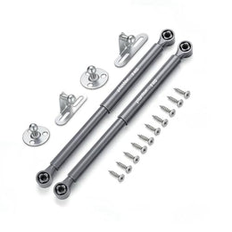 Plantex 10 Inch Hydraulic Gas Spring Stay Strut Pneumatic Lift Support with Cover/Cabinet Hinges Support/Capacity 5 KGS (50 N) - Pair of 1 (2 Pcs) (Silver)