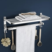 Plantex 24 Inch Towel Rack for Bathroom/Stainless Steel Towel Holder/Hanger with Rod/Bathroom Accessories - Pack of 1 (Chrome)