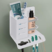 Plantex Acrylic Multipurpose Tooth Brush Holder/Stand/Tumbler for Bathroom Accessories - Pack of 2 (White)