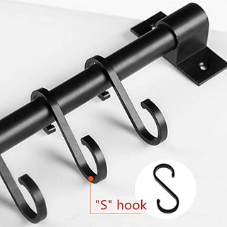 Plantex Stainless Steel Cloth Hanger Wall Mounted with Hanging Hooks/Hook Rail for Bathroom/Cloth Hanger for Wall - Kitchen Accessories (Black)