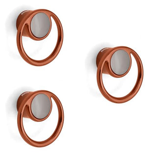 Plantex Drawer Knobs/Ring Drawer Kadi/Pull-Push Knobs for Kitchen/Bedroom Drawer - Pack of 3 (Rose Gold & Satin Black)
