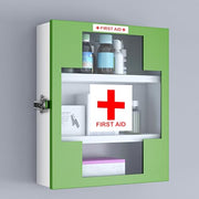 Plantex First Aid Box/Medical Box/Emergency First Aid Kit Box Without Key/Medicine Storage Box for Home, School & Office with Multi Compartment   - (Green & White)