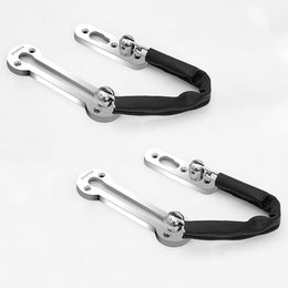 Plantex Door Chain Lock for Main Door/Door Safety Chain/Door Chain Latch/Door Lock for Kids Safety/Chain Lock for Door with Rubber Grip - Pack of 2 (Chrome)