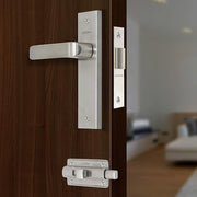 Plantex Heavy Dut Bathroom Door Lock/Mortise 8inch Keyless Plate Handle Set for Home/Bathroom/Store Room/Balcony/Office with Baby Latch (8110, Matt)