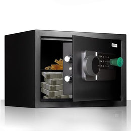 Plantex 23 Litre Digital Safe Locker for Home/Safe Locker Box with Touchscreen Panel/User Dual Code Access with Emergency Key Locks/Locker for Home Jewellery/2 Years Warranty By Plantex (Black)