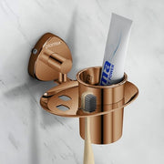 Plantex J4 Stainless Steel Toothbrush Holder for Bathroom/Toothbrush Stand for Bathroom/Tumbler Holder/Bathroom Accessories (PVD Rose Gold Finish) Angel