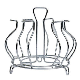 Plantex Stainless Steel Glass Stand/Mug Holder/Glass Holder for Kitchen/Dining Table (Chrome)