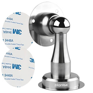 Plantex Drill Free Home Stopper/4 inch Self Adhesive Door Magnet for Home/Door Holder for Main Door/Door Magnet Stopper for Office/Hotel/Home (Matt)