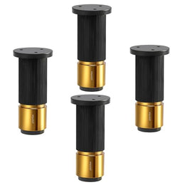 Plantex 4 Inch Sofa Leg for Bed Furniture/Aluminium Sofa Leg for Table/Support Legs/Furniture Leg - Pair of 2 (4 Piece) (DTS-77, Black & Gold)