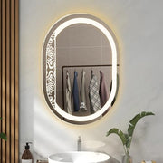Plantex LED Bathroom Mirror with 3 Tone/Designer Mirror for Living Room/Bedroom/Dressing Room - Capsule Shape (HM-002, 18 X 24 Inch)