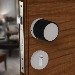 Plantex Door Knob Lock/Brass Heavy Duty Main Door Mortise Lock Handle/Handle Set for Home/Office - Door Accessories - (Satin & Black)