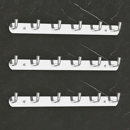 Plantex Wall Hooks for Hanging Cloth/Stainless Steel Towel Hangers/Bathroom Robe Hooks/Door Hangers/Wall Hook Rack/Hook Rail for Hanging Keys - 6 Hooks (Pack of 3, Chrome)