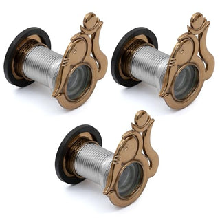Plantex Solid Brass Door Lens/Door Eye Viewer/Eye Hole for Main Door/180 Degree Ultra Clear Door Viewer for Safe and Secure Home/Office/Hotel - Pack of 3 (Rose Gold)