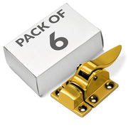 Plantex Cabinet Latch â€“ Heavy-Duty Hatch Case Bolt for Storage Units, Toolboxes, Kitchen Cabinets & Cupboards - Pack of 6 (Gold)