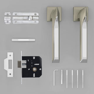 Plantex Heavy Duty Door Lock- Door Lock for Bathroom/Balcony/Office with Baby Latch/mortise keyless door lock (7082 – Satin White & Chrome Finish)