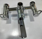 Plantex Pure Brass 2-in-1 Wall Mixer with Brass Wall Flange & Teflon Tape/Mixer Tap for Bathroom with Overhead Shower Provision and Long Bend Pipe/Bathroom Tap/Taps for Bathroom-(Flip, Chrome)