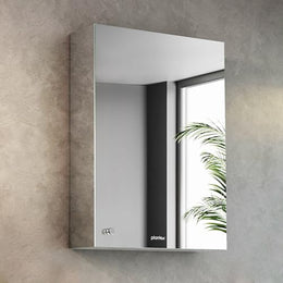 Plantex Premium Bathroom Mirror Cabinet/304 Grade Stainless Steel Mirror Cabinet/Bathroom Shelf for Wall - (14x20 Inch - Chrome)