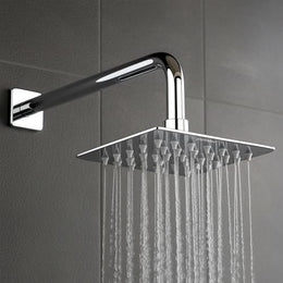Plantex Stainless Steel Shower Head 100 mm with Water Saving Nozzle/Shower for Bathroom/Rain Shower Head for Bathroom without Arm-(Ultra Slim-Chrome)