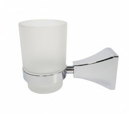 Plantex Tumbler Holder for Bathroom/Pure Brass Toothbrush Holder/Toothpaste/Razor Holder/Bathroom Accessories - Pack of 1 (APS-DL-02, Chrome)