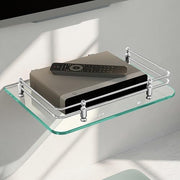 Plantex Glass Setup Box Stand Wall Mounted/Glass Shelf/Wall Shelf Rack/Wall Mount Holder with Wall Brackets (12 X 9 Inch)