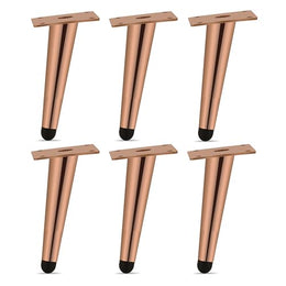 Plantex 6 Inch Sofa Legs for Bed Furniture/Sofa Legs for Table/Sofa Support Legs with Rubber Grip (Rose Gold, 6 Pcs)